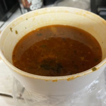 Ofelia's Taqueria - Half full container, mostly broth. - Mexican Near Me - Tracy, California Ofelia's Taqueria - Half full container, mostly broth. - Mexican Near Me - Tracy, California
