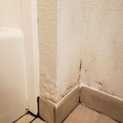Holiday Inn Express Indianapolis South - An attempt at patching the wall. Need to ask WHY do they keep having to patch the wall. Fix the issue also.