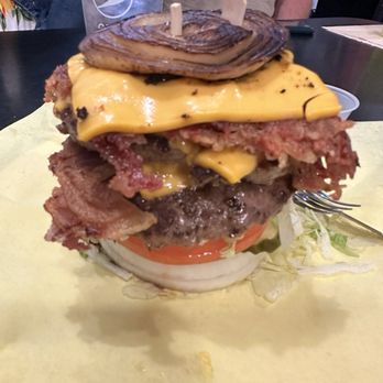 Hodad's - Double Bacon Cheeseburger, GRILLED ONION WRAPPED (Keto) - Burgers Near Me - San Diego, California Hodad's - Double Bacon Cheeseburger, GRILLED ONION WRAPPED (Keto) - Burgers Near Me - San Diego, California