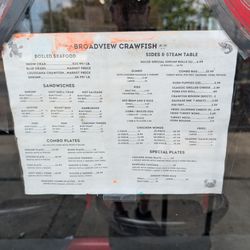 Broadview Seafood - Menu