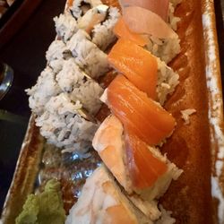 Hiro's Sushi & Japanese Kitchen - Rainbow roll and Philadelphia roll