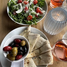 Roasted Olives & Arugula Salad
