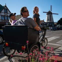 Solvang Pedicab Tours - A personal guide pedals you around Solvang in a pedicab.