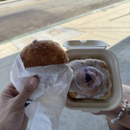 Ube Malasada and Ube Cinnamon Roll Ube Malasada and Ube Cinnamon Roll