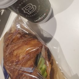 Smoked salmon and avocado on a croissant Smoked salmon and avocado on a croissant