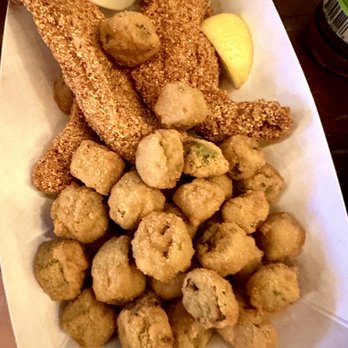 White Water Tavern - Fried Catfish and Fried Okra - so good! - Bars Near Me - Little Rock, Arkansas