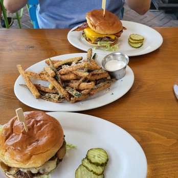 Zinburger - Top to bottom: Samburger, truffle fries, and El Diablo - Burgers Near Me - Phoenix, Arizona