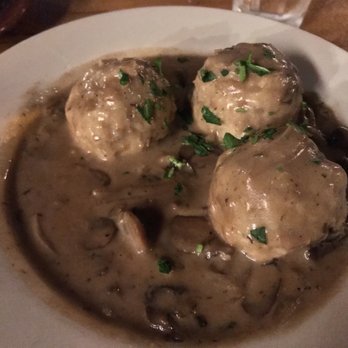 Speisekammer - Semmelknödel (bread dumplings in creamy mushroom sauce) - German Near Me - Alameda, California Speisekammer - Semmelknödel (bread dumplings in creamy mushroom sauce) - German Near Me - Alameda, California