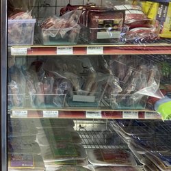 McCoy's Mountain Market - MEAT: at least a half-dozen each of steaks, burgers, ground beef, bacon, chicken breast, pork, bacon and sausage.