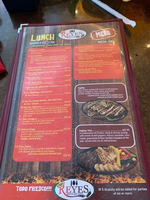 Menu photo 7 Reyes Mexican Grill Cleveland, TX