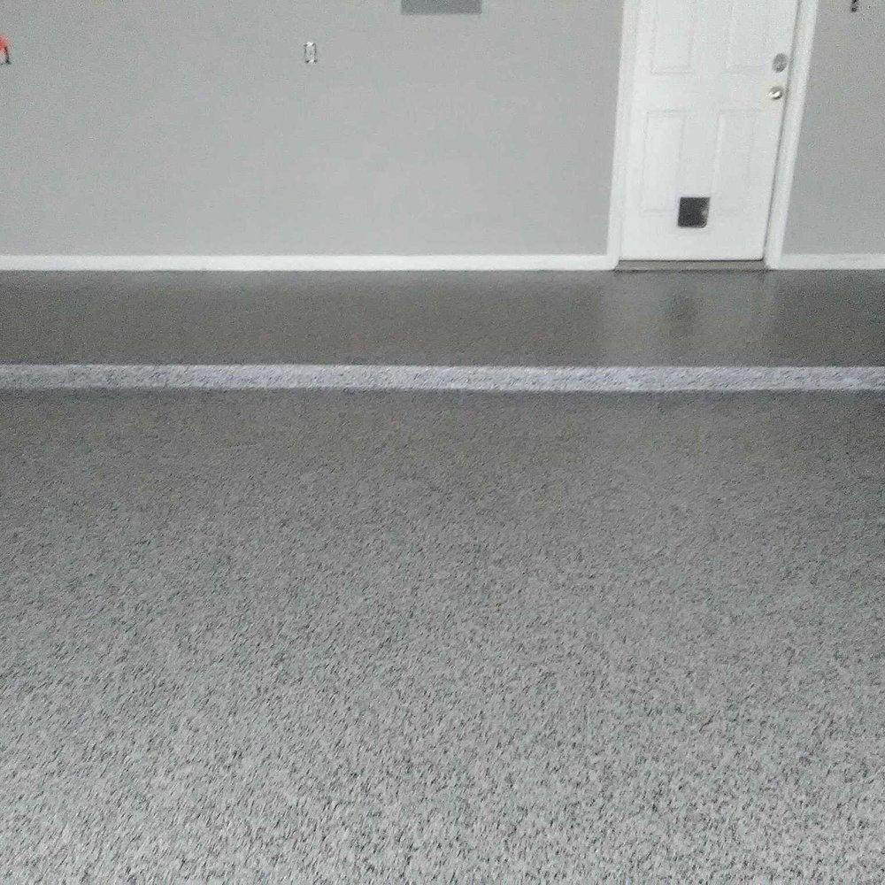 Garage Monkeyz - Repose Grey wall paint from Sherwin Williams and a darker grey from Garage Monkeys. - Flooring Near Me - Austin, Texas