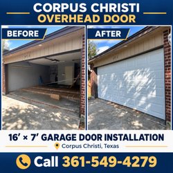 Corpus Christi Overhead Door - New two car garage door installed in Corpus Christi