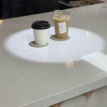 Feb Coffee - Spot light on the drinks is a nice touch - Coffee & Tea Near Me - Gardena, California