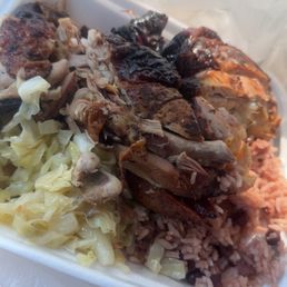 Jerk chicken, didn't get a pic of curry goat but it was delicious. Jerk chicken, didn't get a pic of curry goat but it was delicious.