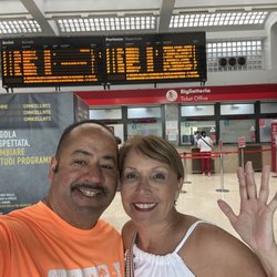 Stazione di Vicenza - Our last check in before departing.
