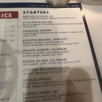 Providence Oyster Bar - Menu - Seafood Near Me - Providence, Rhode Island Providence Oyster Bar - Menu - Seafood Near Me - Providence, Rhode Island