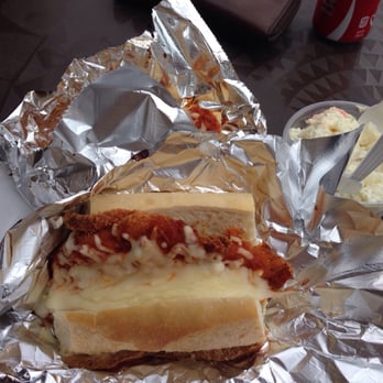 Giovannis Deli - Chicken parm (cut up in two pieces ) and potato salad - Delis Near Me - Secaucus, New Jersey