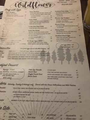 Menu photo 2 Wildflower Cafe Evergreen, CO