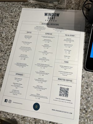 Menu photo 1 Window Seat Coffee Dallas, TX Menu photo 1 Window Seat Coffee Dallas, TX