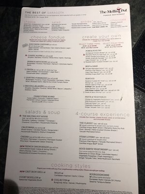 Menu photo 2 The Melting Pot Sarasota, FL Menu photo 2 The Melting Pot Sarasota, FL