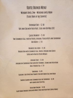 Menu photo 1 Koffie Vancouver, BC