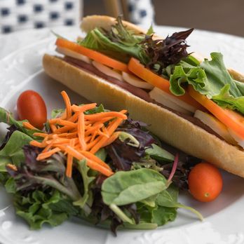 Le Paris Brest Cafe - PARISIAN SANDWICH: french baguette, mayo, cooked ham or turkey ham, tomato, lettuce, hard-boiled egg. - Patisserie/Cake Shop Near Me - Henderson, Nevada