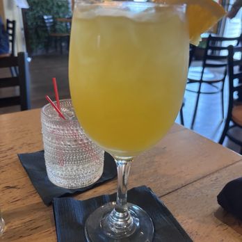 Canggio Restaurant - I don't drink so I asked for a mocktail and the waitress made me one with passion fruit and lime! It was so good! - Peruvian Near Me - Norwich, Connecticut