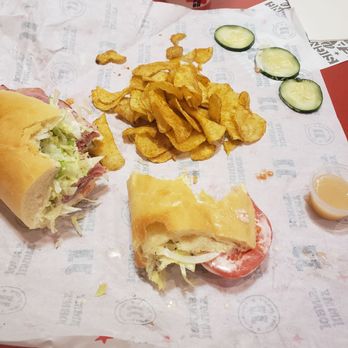 Jimmy John's - First time eating at Jimmy John's so I got a free sandwich when I bought a soda and chips but had to throw it in the trash can. - Fast Food Near Me - Victorville, California Jimmy John's - First time eating at Jimmy John's so I got a free sandwich when I bought a soda and chips but had to throw it in the trash can. - Fast Food Near Me - Victorville, California