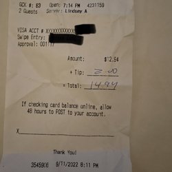 Station 280 - Receipt