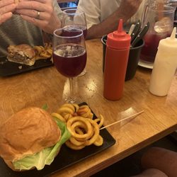 Big Al's - Deluxe Cheeseburger with Curly Fries.