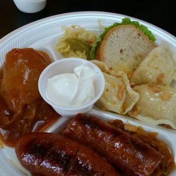 Pulaski Deli - Sampler platter has pierogis, kielbasa, stuffed cabbage and more! - Polish Near Me - Myrtle Beach, South Carolina Pulaski Deli - Sampler platter has pierogis, kielbasa, stuffed cabbage and more! - Polish Near Me - Myrtle Beach, South Carolina