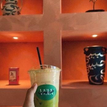 Habibi's - Orange Blossom Pistachio Matcha Latte - Cafes Near Me - Fullerton, California
