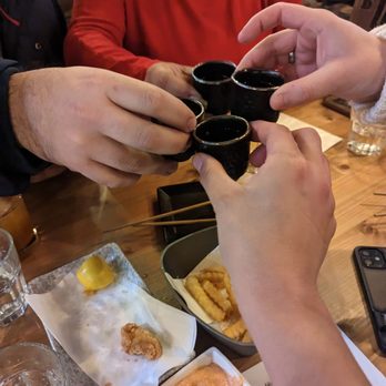 Udon Lab - Warm/hot sake cheers to start the meal off right! (Remember to sip, it is not a shot and might be too hot for that.) - Noodles Near Me - New York, New York Udon Lab - Warm/hot sake cheers to start the meal off right! (Remember to sip, it is not a shot and might be too hot for that.) - Noodles Near Me - New York, New York
