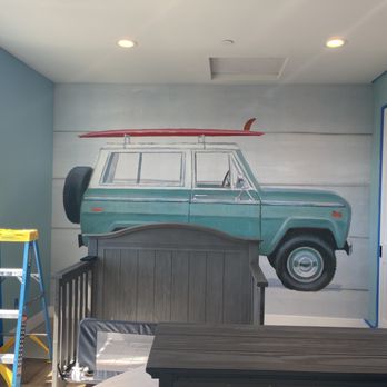 IG Wall Decor - Bronco surf mural + paint for little boy's room - Wallpapering Near Me - Los Angeles, California