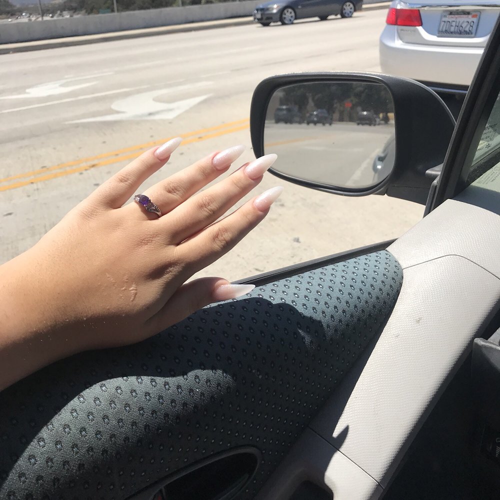 We Nails - my new set! it's hard to tell here but the polish is a sheer sparkly color and it's gorgeous! - Waxing Near Me - Northridge, California We Nails - my new set! it's hard to tell here but the polish is a sheer sparkly color and it's gorgeous! - Waxing Near Me - Northridge, California
