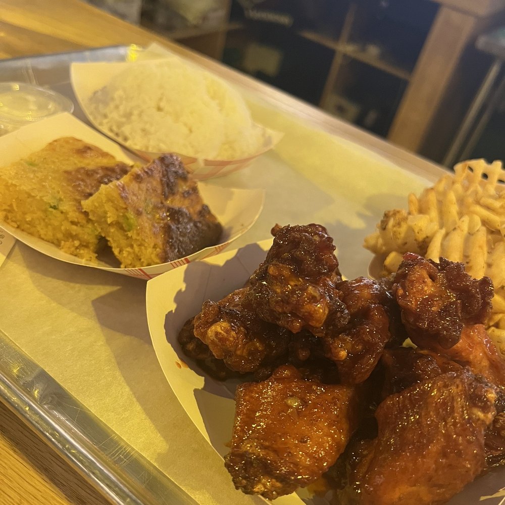 Wings, Fries, Cornbread Combo Wings, Fries, Cornbread Combo