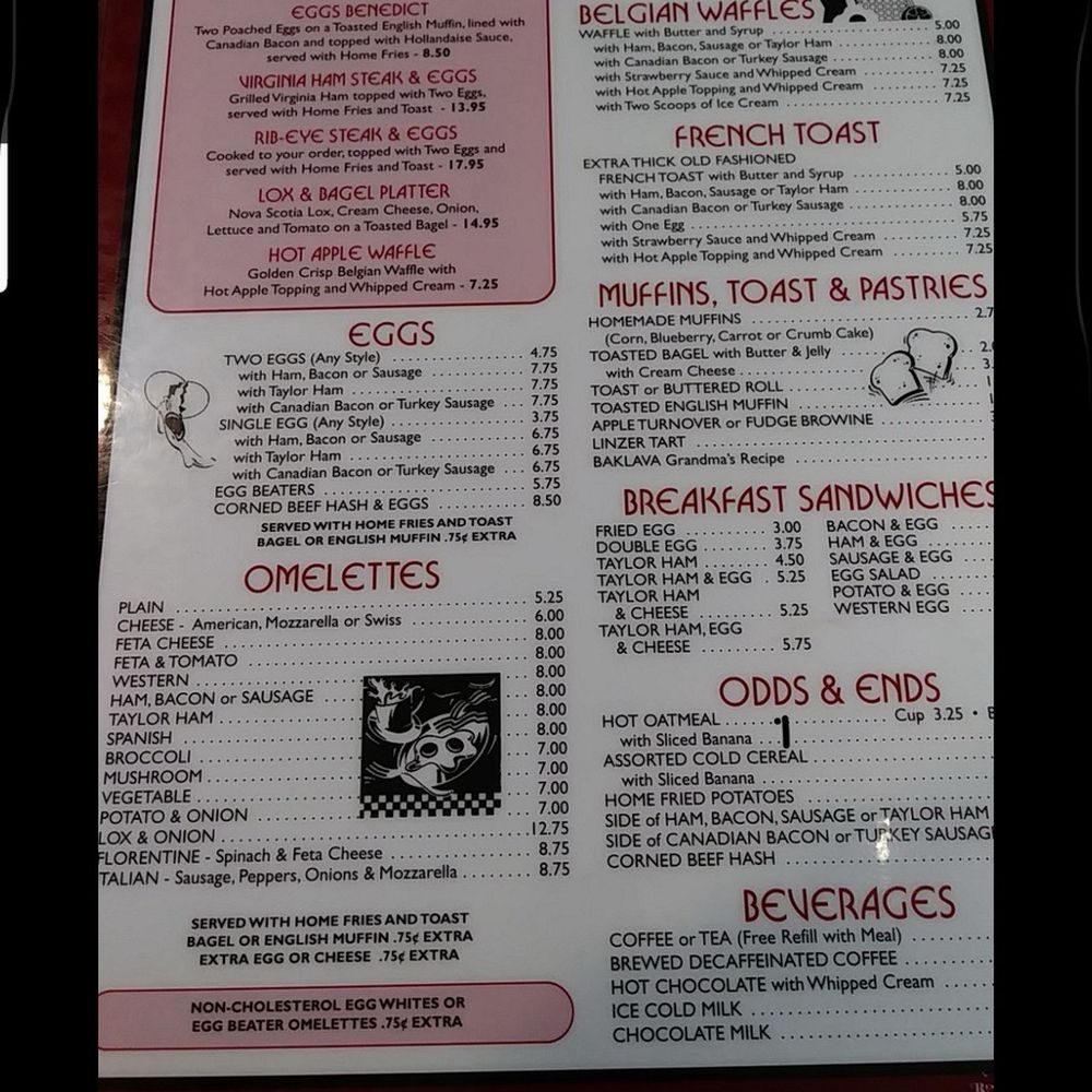 Menu Sand Castle Diner Menu Sand Castle Diner