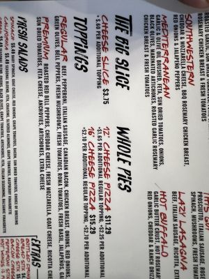 Menu photo 1 Pink's Pizza Houston, TX Menu photo 1 Pink's Pizza Houston, TX