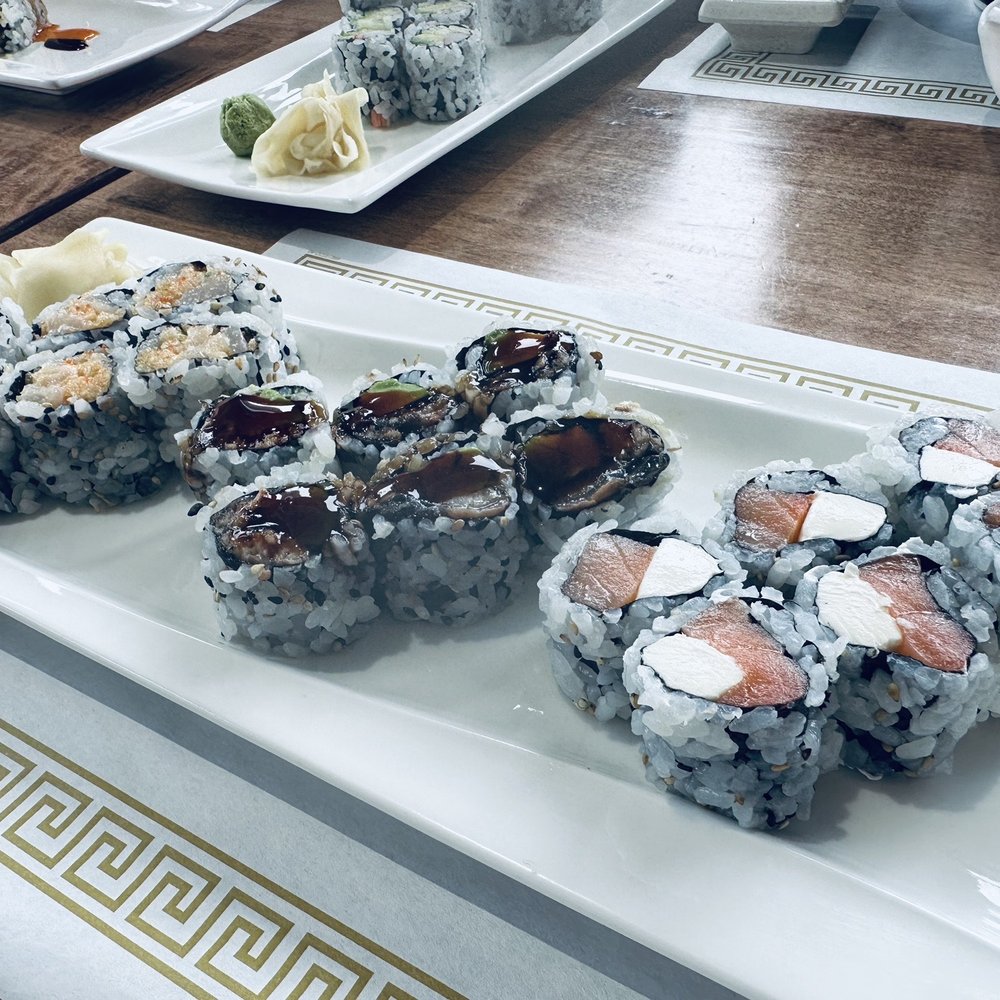Raku Ramen and Sushi - Spicy Scallop, Avocado & Eel + Philadelphia Rolls - Ramen Near Me - Clemmons, North Carolina