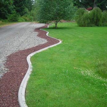 Create-A-Curb - ows a gravel driveway with a curved edge - Landscaping Near Me - Lacey, Washington