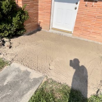 Gator's Sand Pumping - This is my front door where I had the concrete pad busted up and removed. They filled it in so I can pour a new one. - Plumbing Near Me - Kenner, Louisiana
