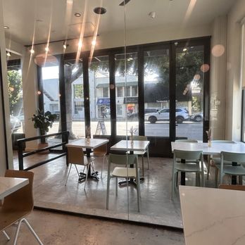 Lodge Bread - outdoor/indoor and indoor seating with street and sidewalk view - Bakeries Near Me - Beverly Hills, California