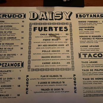 Daisy - Menu - Cocktail Bars Near Me - Los Angeles, California Daisy - Menu - Cocktail Bars Near Me - Los Angeles, California
