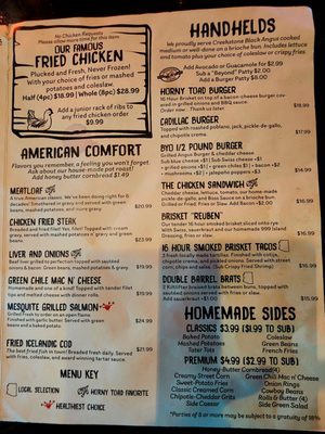 Menu photo 4 The Horny Toad Cave Creek, AZ Menu photo 4 The Horny Toad Cave Creek, AZ
