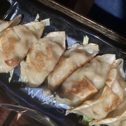 Their amazing Gyoza appetizer Their amazing Gyoza appetizer