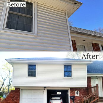 Renew Crew of Johnson County - Cleaned with vinyl siding power pack cleaner and applied vinyl siding protectant. Gutter cleaner to remove zebra stripes. - Pressure Washers Near Me - Olathe, Kansas Renew Crew of Johnson County - Cleaned with vinyl siding power pack cleaner and applied vinyl siding protectant. Gutter cleaner to remove zebra stripes. - Pressure Washers Near Me - Olathe, Kansas