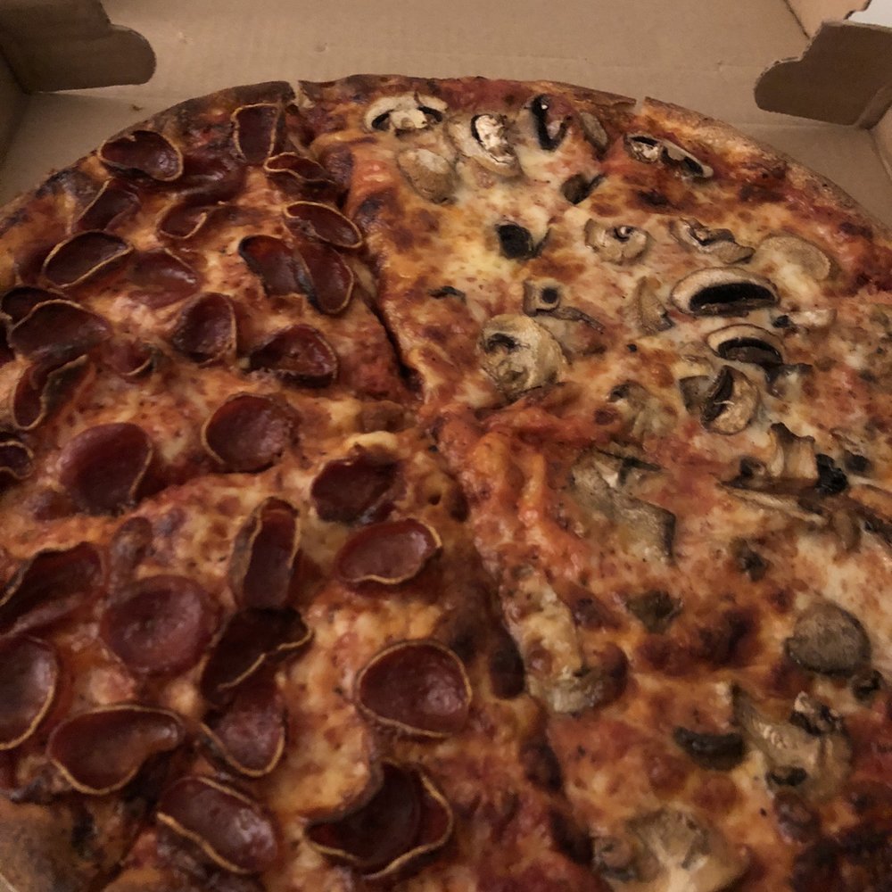 Socrates Pizza - Large half pepperoni half mushroom - Pizza Near Me - North Scituate, Rhode Island Socrates Pizza - Large half pepperoni half mushroom - Pizza Near Me - North Scituate, Rhode Island