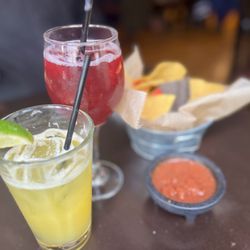 Agave Grill - Mango Margarita de la Casa and Red Sangria