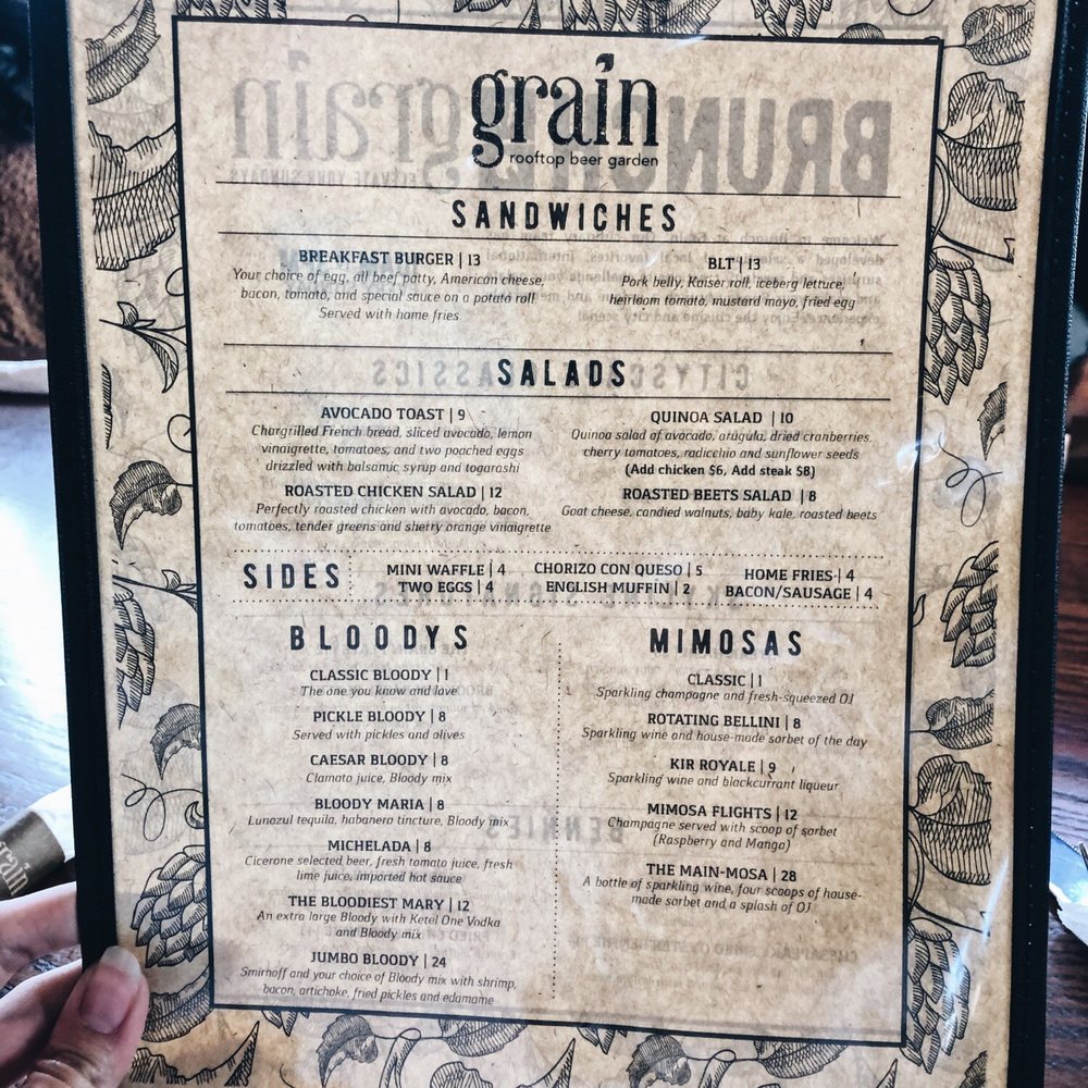 Grain - Menu - Beer Gardens Near Me - Norfolk, Virginia