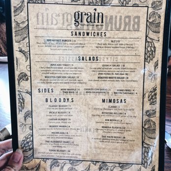 Grain - Menu - Beer Gardens Near Me - Norfolk, Virginia